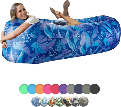 Inflatable Couch Air Lounger Chair - Camping & Beach Accessories, Portable Blow up Sofa for Hiking, Lawn, Indoor/Outdoor Movies & Music Festivals. Lightweight and Easy to Set up Air Hammock