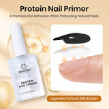 Beetles 6 Pcs 15Ml Glossy & Matte Gel Top and Base Coat Set with Protein Nail Prep Dehydrator and Primer Acid-Free & Hema-Free Dehydrate Bond Primer T for Acrylic & Gel Nail Polish Gifts