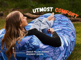 Inflatable Couch Air Lounger Chair - Camping & Beach Accessories, Portable Blow up Sofa for Hiking, Lawn, Indoor/Outdoor Movies & Music Festivals. Lightweight and Easy to Set up Air Hammock
