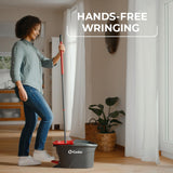 O-Cedar Easywring Spin Mop & Bucket System | Microfiber Floor Cleaning System | Includes 3 Mop Heads (1 Standard + 2 Deep Clean Refills) | Machine Washable & Reusable