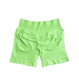 Impact Shorts 4.5" Women Fitness Sports Biker Shorts Low Ribbed Band Gym Workout Scrunch Butt Yoga Seamless Leggings