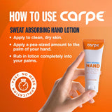 Sweat Absorbing Hand Lotion (Pack of 2), a Dermatologist-Recommended, Non-Irritating, Smooth Lotion That Helps Stop Hand Sweat, Great for Hyperhidrosis or Excessive Sweat (Original Eucalyptus)