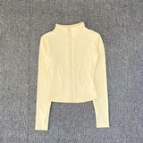 Women Sport Jacket Long Sleeve Shirt Workout Coat Gym Training Clothing Yoga Sportswear