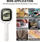Digital Microscope, Autofocus Handheld Microscope, Magnifier with 2.8" IPS Screen and Leds, Portable Magnifying Glass, 32 GB Microsd Memory Card, Compatible with Mac/Windows