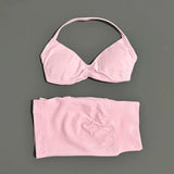 Gym Set 2 Piece Women Strappy Yoga Bra Top Workout Scrunch Shorts Sports Suit Fitness Clothes Seamless Yoga Set