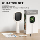 Digital Microscope, Autofocus Handheld Microscope, Magnifier with 2.8" IPS Screen and Leds, Portable Magnifying Glass, 32 GB Microsd Memory Card, Compatible with Mac/Windows