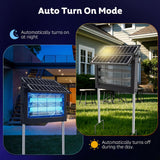 Solar Bug Zapper Outdoor with Dual Solar Panel, 4500V Mosquito Zapper Waterproof Rechargeable Electric Fly Zapper, Cordless Fly Trap Mosquito Killer for Backyard, Patio, Garden, RV Camping
