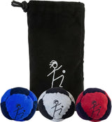 Footbag Hacky Bag Set, 2026 Upgraded Soft Plush Footbags - Durable Fleece Juggling Balls - Vibrant Sports Design for Indoor & Outdoor Play, Party Favors, and Coordination Training