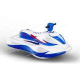 Electric Inflatable Jet Ski Water Toy with Free Steering Handlebars for Home Pool & Beach Use