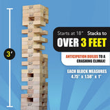 Giant Challenge, Stacking Game with Tournament Chart & Travel Bag, Party Game for Kids & Adults, Stacks to 3 Feet