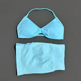 Gym Set 2 Piece Women Strappy Yoga Bra Top Workout Scrunch Shorts Sports Suit Fitness Clothes Seamless Yoga Set