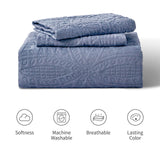 Love'S Cabin Quilts for Queen Bed Blue Bedspreads - Soft Bed Summer Quilt