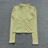 Women Sport Jacket Long Sleeve Shirt Workout Coat Gym Training Clothing Yoga Sportswear