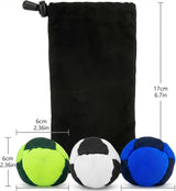 Footbag Hacky Bag Set, 2026 Upgraded Soft Plush Footbags - Durable Fleece Juggling Balls - Vibrant Sports Design for Indoor & Outdoor Play, Party Favors, and Coordination Training
