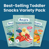 Smoothie Melts - Best Sellers Variety Pack - Baby Snacks Made with Fruits and Vegetables - Healthy Toddler Snacks for Your Kids Lunch Box - Organic Plant Based Yogurt Melts - 6 Packs