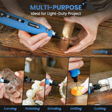 Mini Cordless Rotary Tool, 5-Speed 3.7V Rechargeable Rotary Tool Kit with 129Accessories, USB Charging Multi-Purpose DIY Tool for Sanding, Polishing, Drilling, Engraving, Woodworking