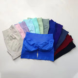 Impact Shorts 4.5" Women Fitness Sports Biker Shorts Low Ribbed Band Gym Workout Scrunch Butt Yoga Seamless Leggings