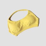 High Support Sports Bra Women Halter Seamless Yoga Bra Padded Backless Sports Bras Gym Crop Top Push up Workout Yoga Tops Woman