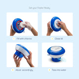 Floating Chlorine Dispenser for Pools with Pop-Up Indicator, Fits 1-3-4” Tablets - Pool Chlorine Floater with Adjustable Flow Vents Balanced Chemical Dispenser [4 Tablet Cap] 9" Diameter