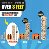 Giant Challenge, Stacking Game with Tournament Chart & Travel Bag, Party Game for Kids & Adults, Stacks to 3 Feet