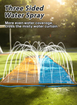 40FT Slip and Water Slide, Extra Long Slip N Water Slide for Kids and Adults, 2 Inflatable Bodyboards and Sprinkler, Giant Summer Heavy Duty Water Slides Outdoor Toys for Backyard