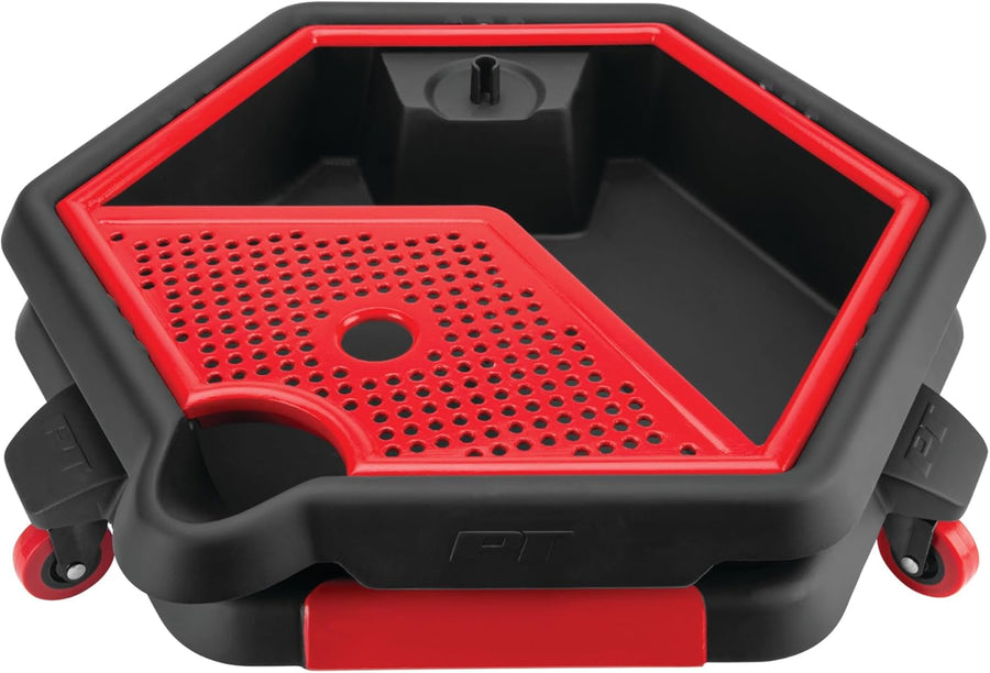 W4074 2 in 1 Drain Pan and Tool Caddy - Conveniently Collects Oil and Organizes Tools for Automotive Repairs