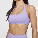 High Support Sports Bra Women Halter Seamless Yoga Bra Padded Backless Sports Bras Gym Crop Top Push up Workout Yoga Tops Woman