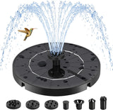 3.5W Solar Bird Bath Fountain, Solar Water Fountain Pump with 6 Nozzles 4 Fixed Stakes, Upgraded Solar Powered Water Fountain for Bird Bath, Garden, Patio, Pond, Fish Tank, Outdoor Decor