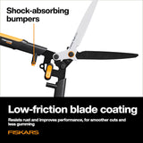 Dualaction Hedge Shears, 2-In-1 Fast Trimming & Powercut Hedge Trimmer, Precision-Ground Steel Blades for Clean Cuts, Shock-Absorbing Bumpers & Softgrip Handles for Comfort