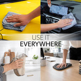 Allswipe Multi-Purpose Microfiber Towels, Car Interior, Home and Garage, Scratch-Free, Lint-Free Short-Pile Microfiber, Multi-Color, 14 in X 12 in - 9 Pack
