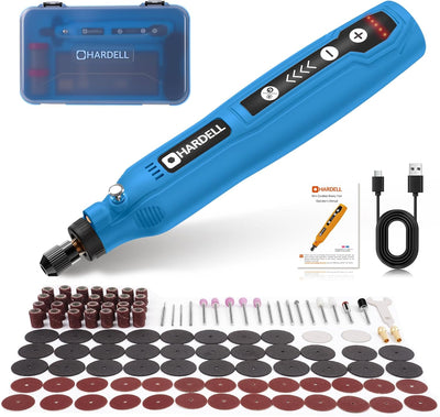 Mini Cordless Rotary Tool, 5-Speed 3.7V Rechargeable Rotary Tool Kit with 129Accessories, USB Charging Multi-Purpose DIY Tool for Sanding, Polishing, Drilling, Engraving, Woodworking