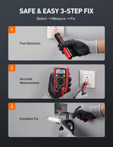 Electrical Test Kit ETK1, Digital Multimeter, Non-Contact Voltage Tester & Screwdriver, Electrical Tape, an Ideal Set for Electricians, Diyers, Handymen