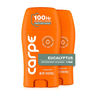 Underarm Antiperspirant Deodorant for Women and Men - Antiperspirant Deodorant for Stinky, Sweaty Armpits - 100 Hour Sweat & Odor Control - Clinical Strength - Eucalyptus - 2 Pack