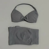 Gym Set 2 Piece Women Strappy Yoga Bra Top Workout Scrunch Shorts Sports Suit Fitness Clothes Seamless Yoga Set