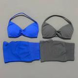 Gym Set 2 Piece Women Strappy Yoga Bra Top Workout Scrunch Shorts Sports Suit Fitness Clothes Seamless Yoga Set