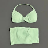 Gym Set 2 Piece Women Strappy Yoga Bra Top Workout Scrunch Shorts Sports Suit Fitness Clothes Seamless Yoga Set