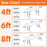 4 FT Folding Picnic Table Easy to Fold and Store, Foldable Table for Camping Picnic Dining Party Kitchen Outdoor Indoor with Carrying Handle