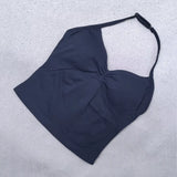 Adjustable Strappy Gym Top Backless Gym Clothes Women Scrunch Bra Removable Cups Yoga Tank Workout Outfits Tops Sports Vest