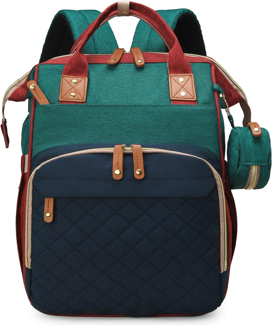 Diaper Bag Backpack with Changing Station: Multicolor Travel Baby Bags for Girls Boys Pañaleras Para Bebe Newborn Essentials Must Haves Baby Shower Gifts Baby Registry
