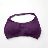 High Support Sports Bra Women Halter Seamless Yoga Bra Padded Backless Sports Bras Gym Crop Top Push up Workout Yoga Tops Woman