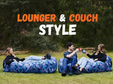 Inflatable Couch Air Lounger Chair - Camping & Beach Accessories, Portable Blow up Sofa for Hiking, Lawn, Indoor/Outdoor Movies & Music Festivals. Lightweight and Easy to Set up Air Hammock