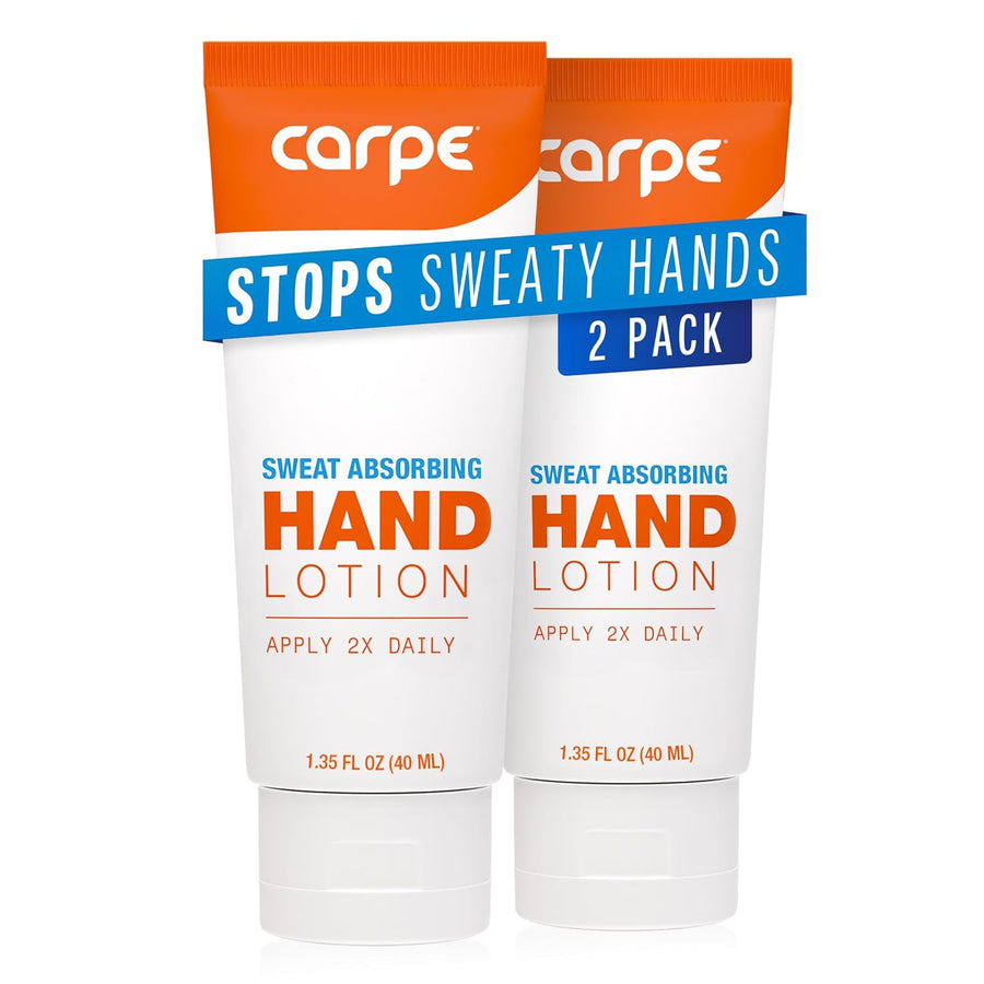 Sweat Absorbing Hand Lotion (Pack of 2), a Dermatologist-Recommended, Non-Irritating, Smooth Lotion That Helps Stop Hand Sweat, Great for Hyperhidrosis or Excessive Sweat (Original Eucalyptus)