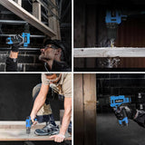 Tool Set, 148-Piece Home Drill Set with 12V Blue Cordless Drill, Hand Tool Kits, and Box, Suitable for Men, Women, and DIY Enthusiasts for Home Improvement.