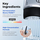 Scalp Boosting Serum, Comb Applicator Scalp Ampoule with 38 Brush Tips, Clinically Tested Dandruff & Flake Reduction, Biome PDRN Exosome, Korean Hair Care, 5.07 Fl.Oz.