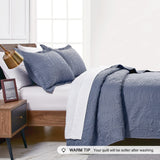 Love'S Cabin Quilts for Queen Bed Blue Bedspreads - Soft Bed Summer Quilt