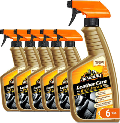 Car Leather Care Spray Bottle, Cleaner for Cars, Truck, Motorcycle, Beeswax, 4 Oz, Pack of 6, 18934-6PK