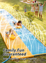 40FT Slip and Water Slide, Extra Long Slip N Water Slide for Kids and Adults, 2 Inflatable Bodyboards and Sprinkler, Giant Summer Heavy Duty Water Slides Outdoor Toys for Backyard